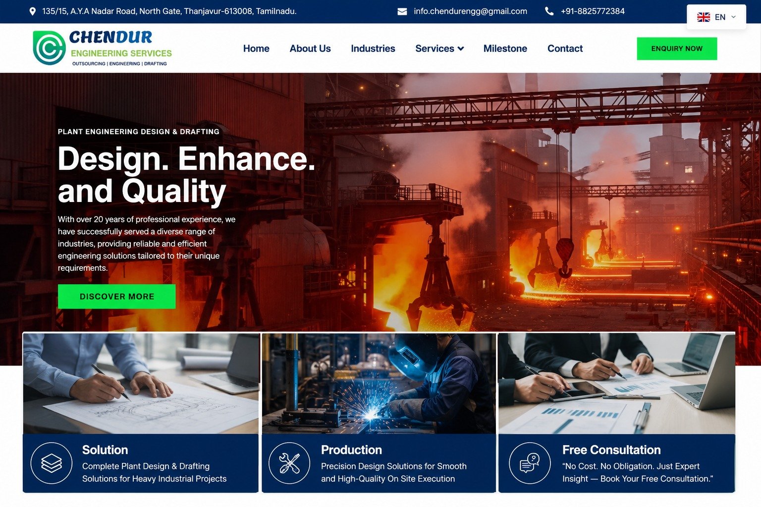 Chendur Engineering Services demo site