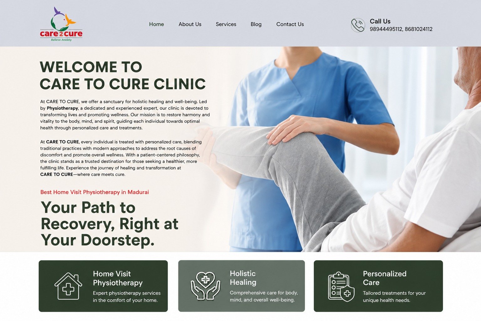 Care to Cure Clinic demo site