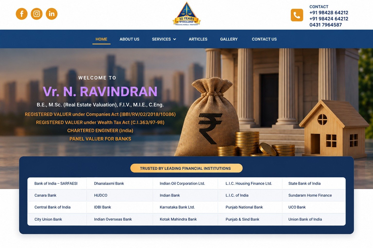 Valuer Ravindran Website