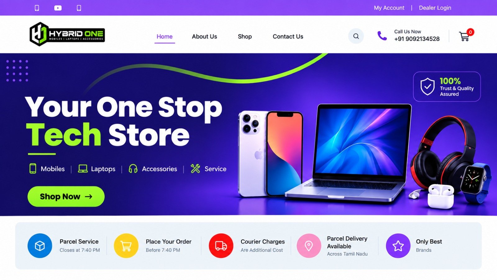 Hybrid One Website
