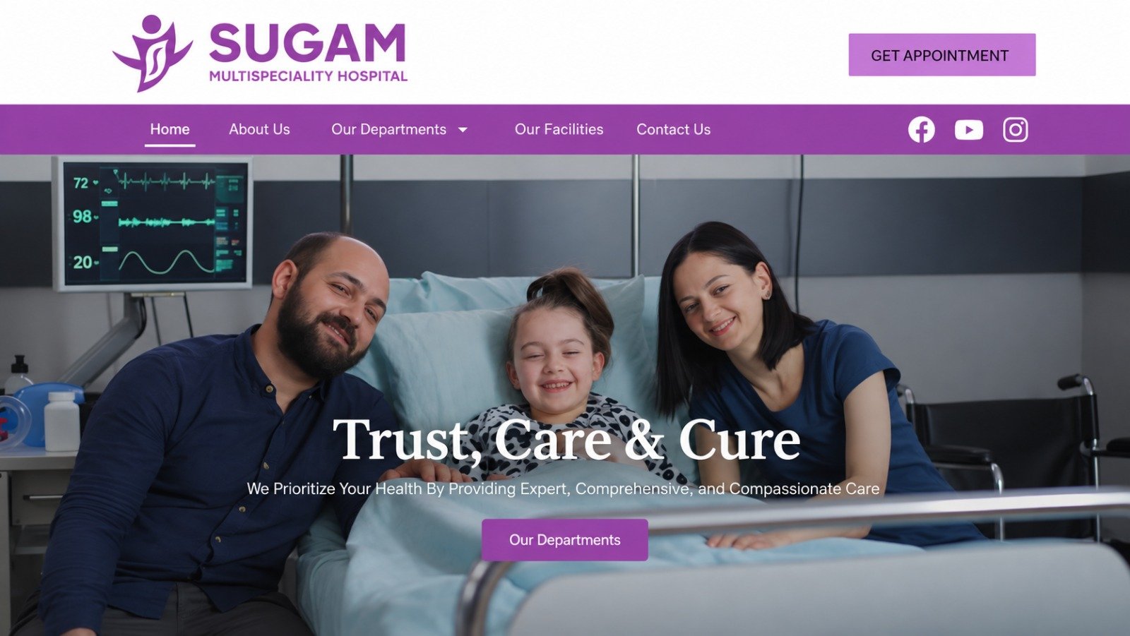 Sugam Hospital Website