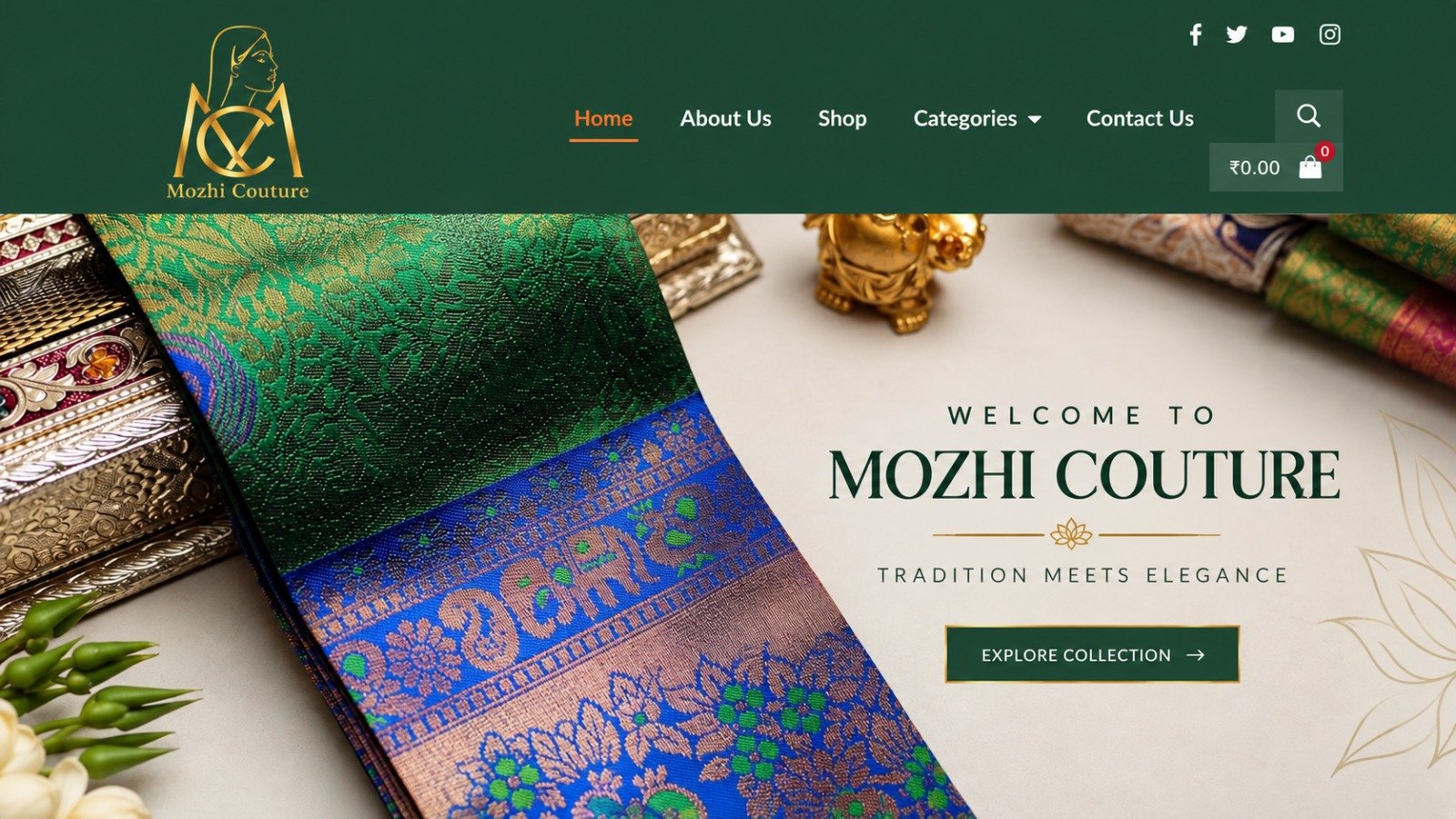 Mozhi Couture Website