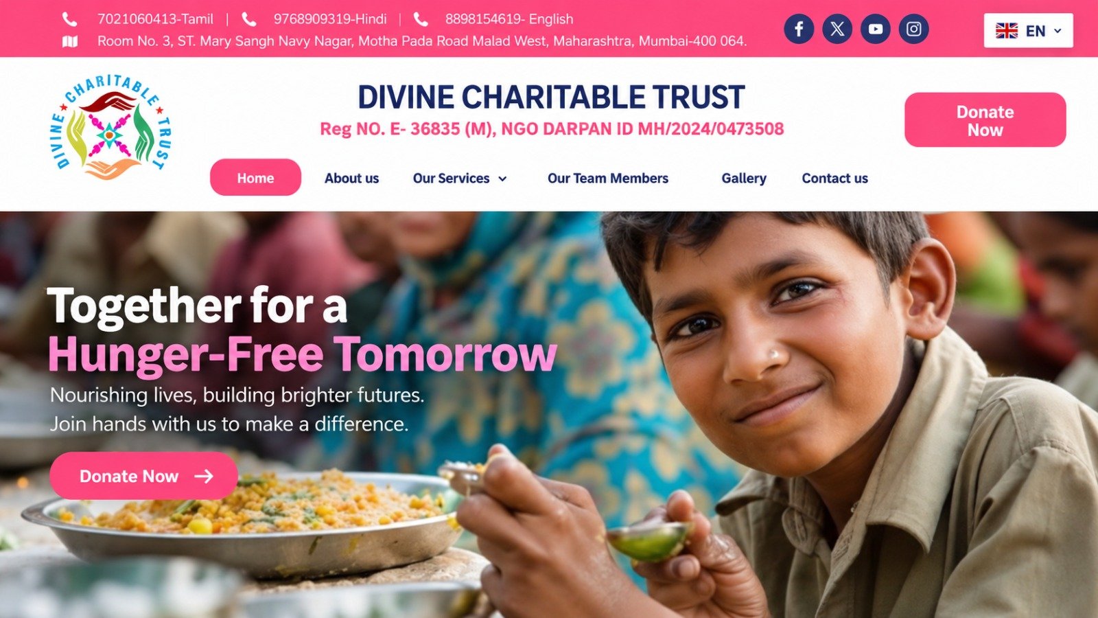 Divine Charitable Website