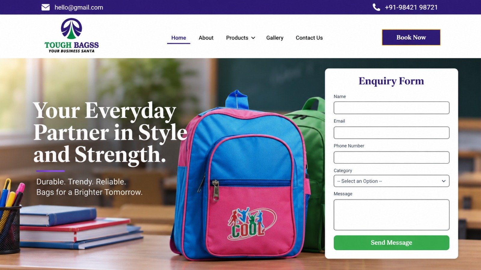 Tough Bags Website